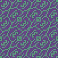 une pixel modèle dans violet et vert vecteur