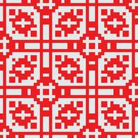 une rouge et blanc pixel modèle vecteur
