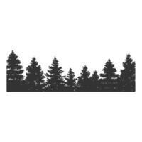 ancien rétro pin cèdre épicéa conifère conifère à feuilles persistantes mélèze sapin des arbres forêt silhouette icône illustration vecteur