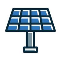 solaire panneau vecteur épais ligne rempli foncé couleurs Icônes pour personnel et commercial utiliser.