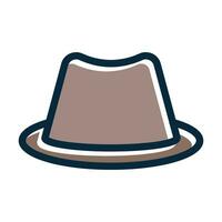détective chapeau vecteur épais ligne rempli foncé couleurs Icônes pour personnel et commercial utiliser.