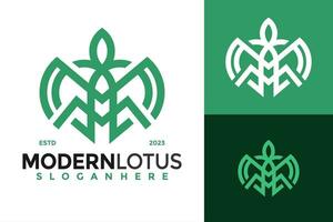 lettre m lotus moderne logo conception vecteur symbole icône illustration