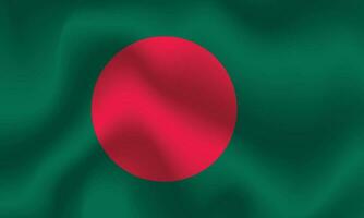 plat illustration de bangladesh drapeau. bangladesh drapeau conception. bangladesh vague drapeau. vecteur