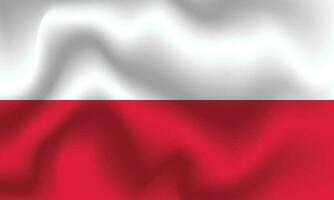plat illustration de Pologne drapeau. Pologne drapeau conception. Pologne vague drapeau. vecteur