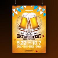 Illustration de l&#39;affiche fête Oktoberfest vecteur