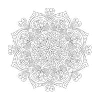 adulte radiant tranquillité mandala coloration livre page pour kdp livre intérieur vecteur