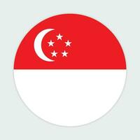 Singapour drapeau vecteur icône conception. Singapour cercle drapeau. rond de Singapour drapeau.