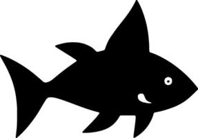 lisse poisson silhouette glissement gracieusement par le eau, élégant et captivant vecteur