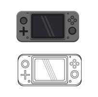 Jeu manette clipart avec contour vecteur