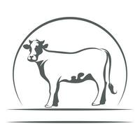 icône de vecteur de modèle de logo de vache