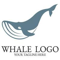 logo image conception illustration de une baleine. vecteur