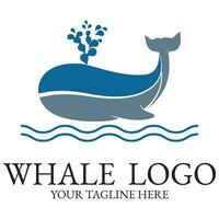 logo image conception illustration de une baleine. vecteur