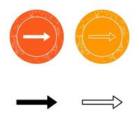 icône de vecteur de flèche droite unique
