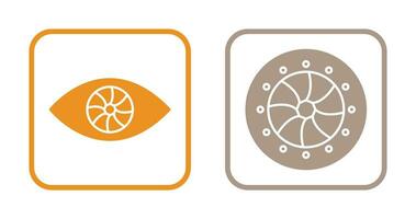 œil et optique diaphragme icône vecteur