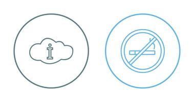 information et non fumeur icône vecteur