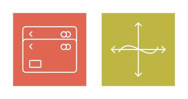 plusieurs cartes et graphique icône vecteur