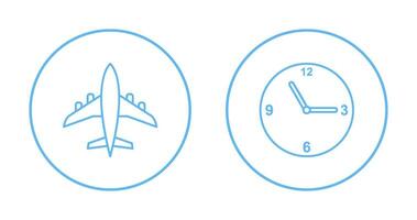 avion et temps icône vecteur