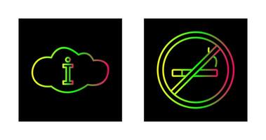 information et non fumeur icône vecteur