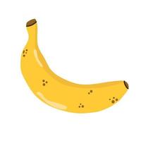 banane unique dessinée à la main. illustration plate. vecteur