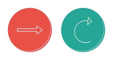 droite La Flèche et recharger icône vecteur