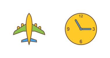 avion et temps icône vecteur
