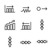 définir la conception de contour constant d'icône vecteur