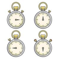 quatre style de conception de chronomètre un vecteur
