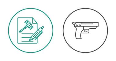 fichier et pistolet icône vecteur