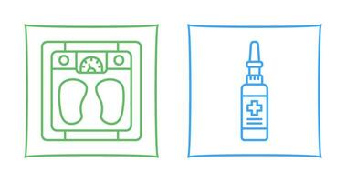 pesée échelle et nasale icône vecteur
