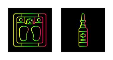 pesée échelle et nasale icône vecteur