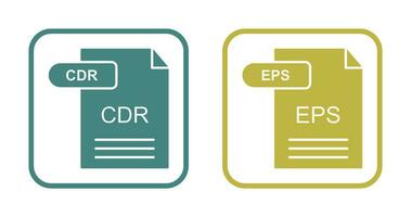 cdr et eps icône vecteur