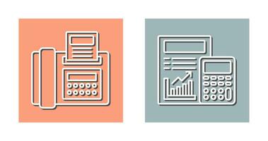 fax et calculateur icône vecteur