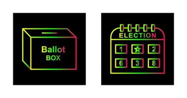 scrutin boîte et élection journée icône vecteur