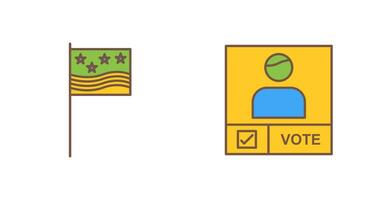 drapeaux et candidat bannière icône vecteur