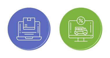 livraison et remise icône vecteur