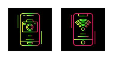caméra et Wifi signal icône vecteur