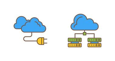 câble et serveur icône vecteur