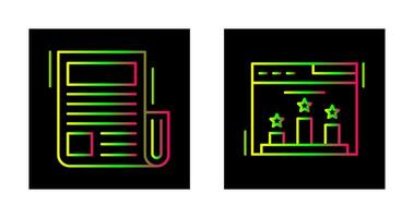 nouvelles et classement icône vecteur