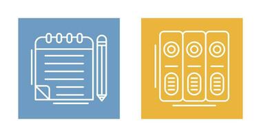 bloc-notes et document icône vecteur