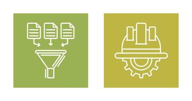 Les données collection et ingénierie icône vecteur