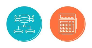 structuré Les données et calculatrice icône vecteur