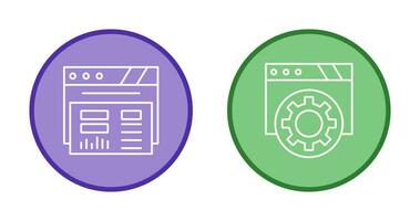 tableau de bord et navigateur icône vecteur