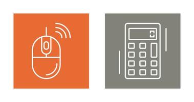 calculatrice et Souris icône vecteur