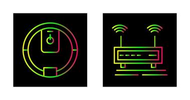 Puissance bouton et Wifi signaux icône vecteur