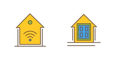 intelligent Accueil et fenêtre icône vecteur