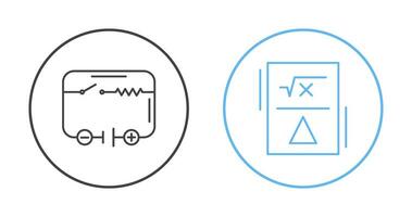 électrique circuit et formule icône vecteur