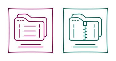 dossier et comprimé icône vecteur