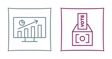 statistiques et voter icône vecteur
