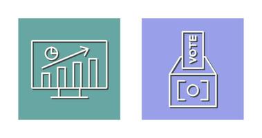 statistiques et voter icône vecteur