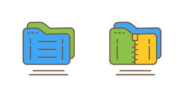 dossier et comprimé icône vecteur